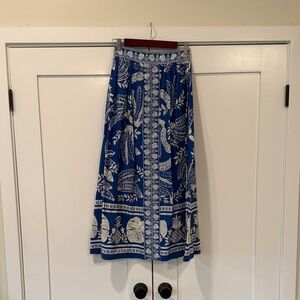 Farm Rio Brazil Line Blue Banana Skirt